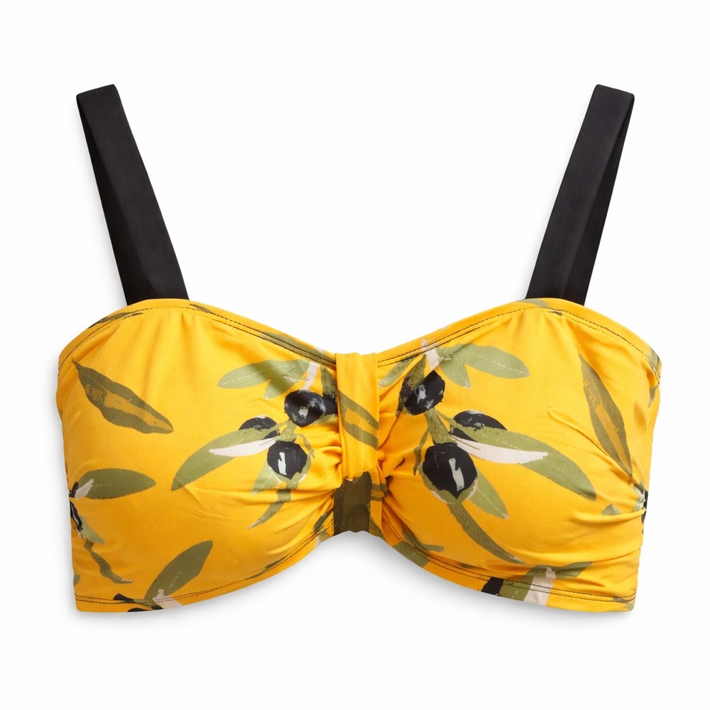 As Rose Rich Bikini Bottoms - 1X - Yellow & Black - UPF 50+ - Quick Dry NWT